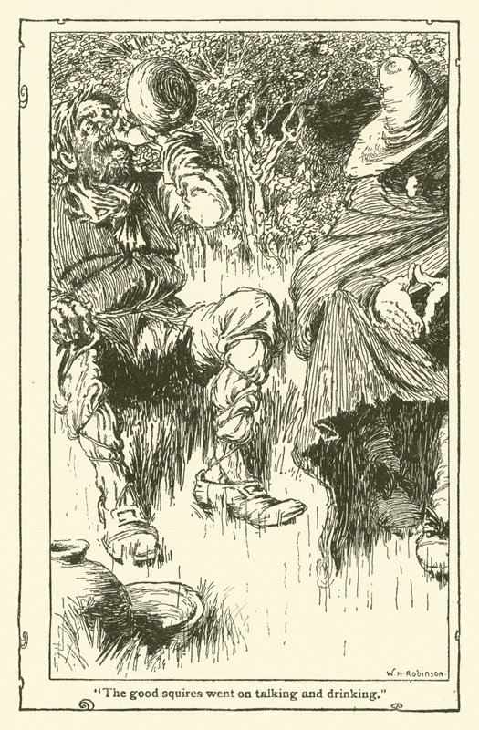 Illustration til Don Quixote (litho) af William Heath Robinson