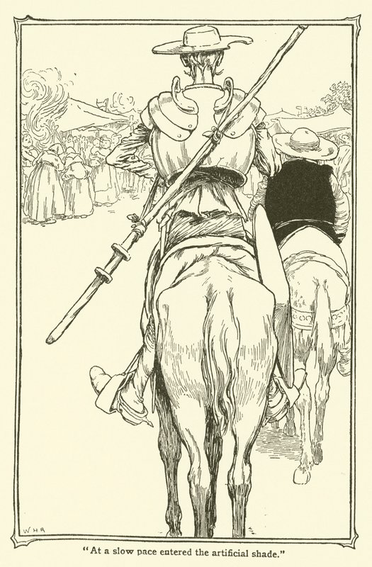 Illustration til Don Quixote (litho) af William Heath Robinson