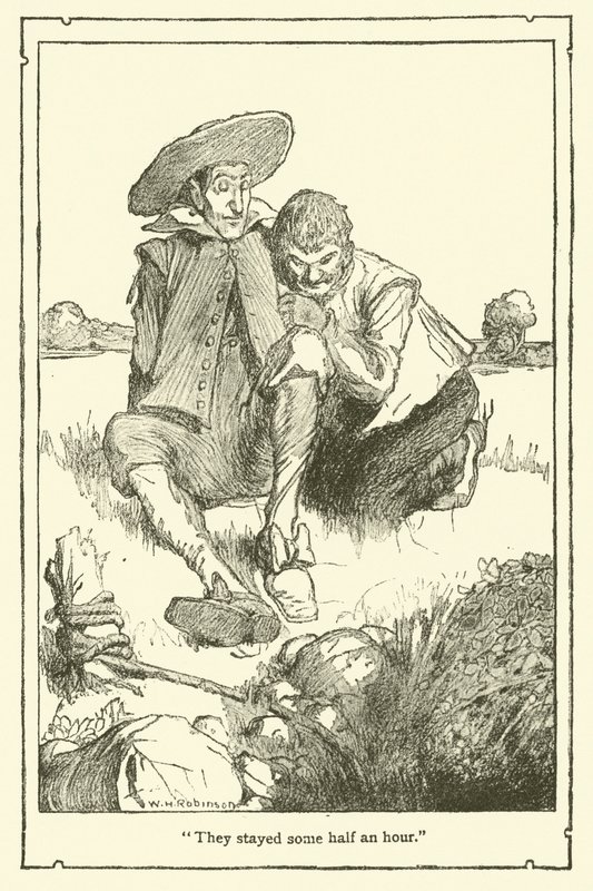 Illustration til Don Quixote (litho) af William Heath Robinson