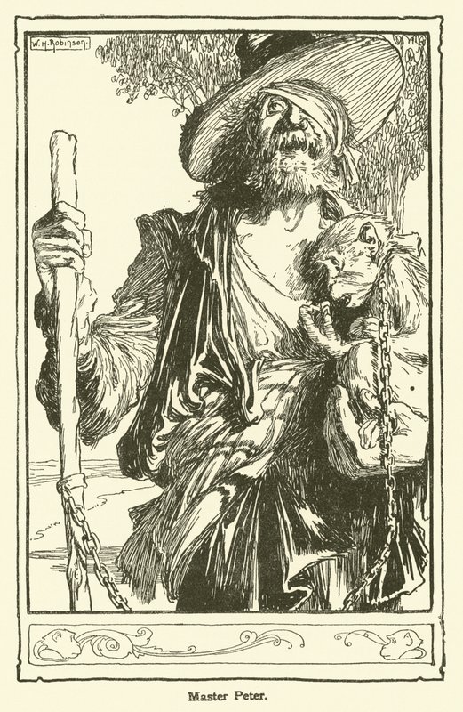 Illustration til Don Quixote (litho) af William Heath Robinson