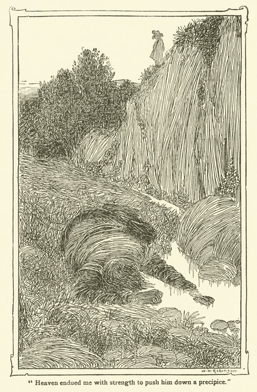 Illustration til Don Quixote (litho) af William Heath Robinson