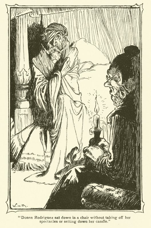 Illustration til Don Quixote (litho) af William Heath Robinson