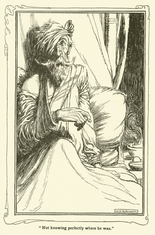 Illustration til Don Quixote (litho) af William Heath Robinson