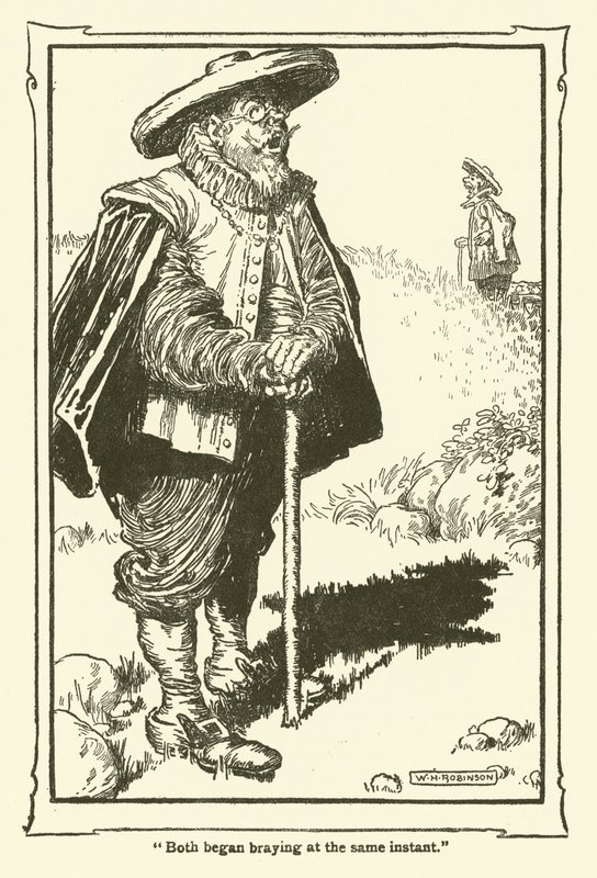 Illustration til Don Quixote (litho) af William Heath Robinson