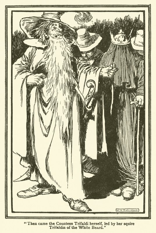 Illustration til Don Quixote (litho) af William Heath Robinson