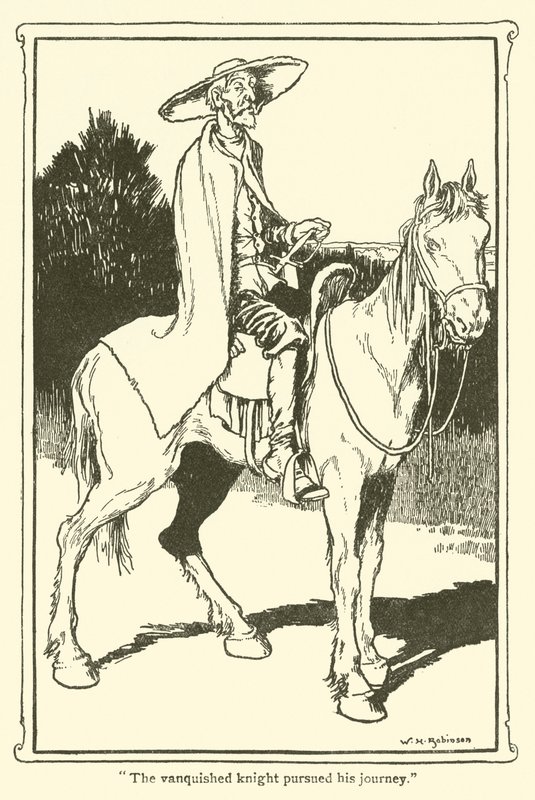 Illustration til Don Quixote (litho) af William Heath Robinson
