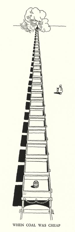 Illustration til Railway Ribaldry af W Heath Robinson (litho) af William Heath Robinson