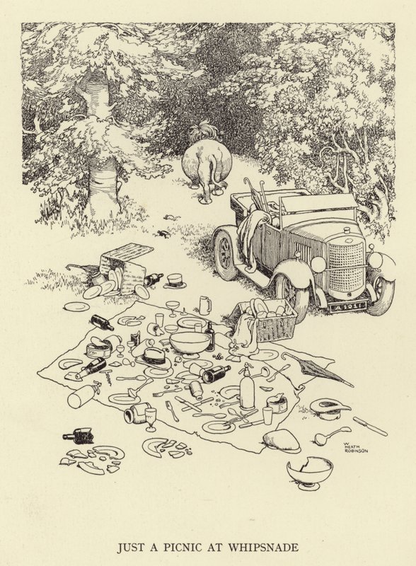 Bare en picnic ved Whipsnade af William Heath Robinson