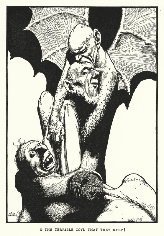O den frygtelige Coyl, som de beholder! (litho) af William Heath Robinson
