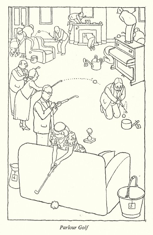 Parlor Golf (sten) af William Heath Robinson