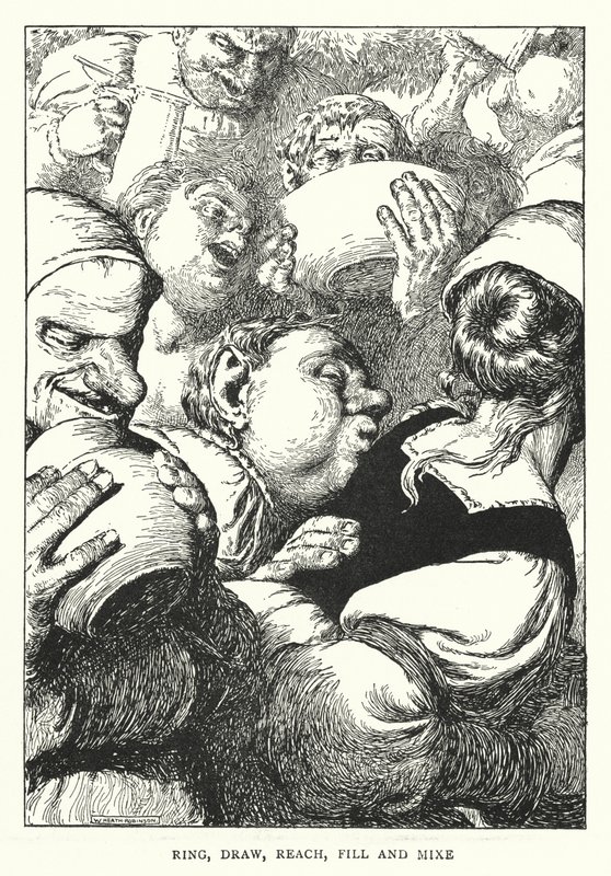 Ring, tegn, nå, fyld og bland (litho) af William Heath Robinson