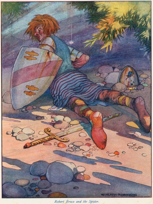 Robert Bruce og Edderkoppen af William Heath Robinson