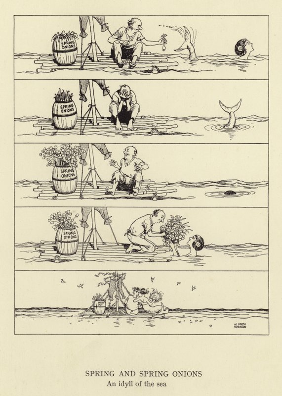 Forårs- og forårsløg, en idyl i havet af William Heath Robinson