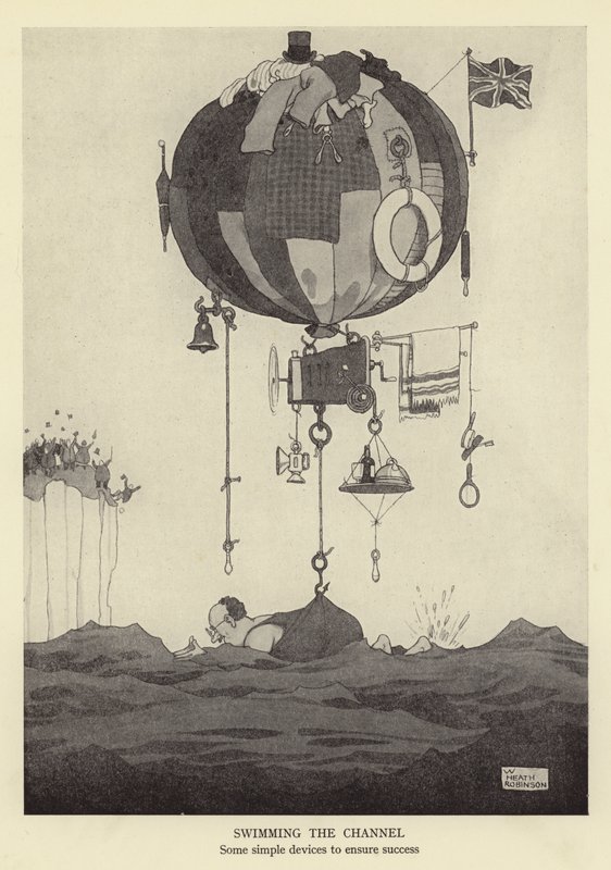 Svømning kanalen, nogle enkle enheder for at sikre succes af William Heath Robinson