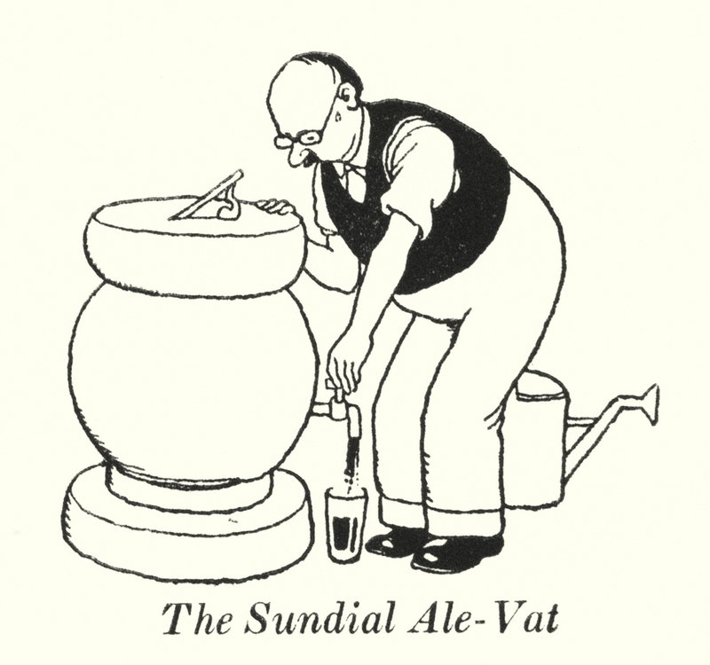 Soluret Ale-Vat (litho) af William Heath Robinson