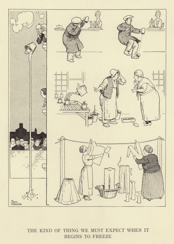 Sådan noget må vi forvente, når det begynder at fryse af William Heath Robinson