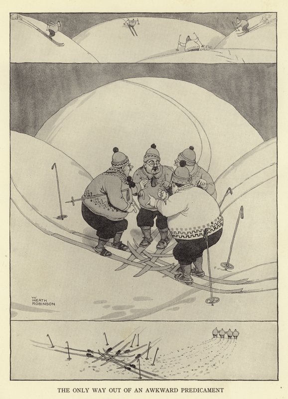 Den eneste vej ud af en akavet knibe af William Heath Robinson