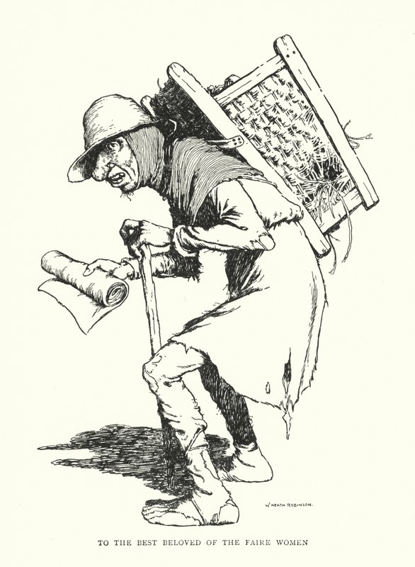 Til den mest elskede af faire kvinder (litho) af William Heath Robinson