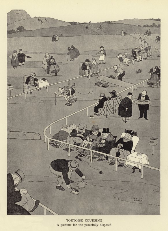 Skildpaddejagt, et tidsfordriv for de fredeligt indstillede af William Heath Robinson