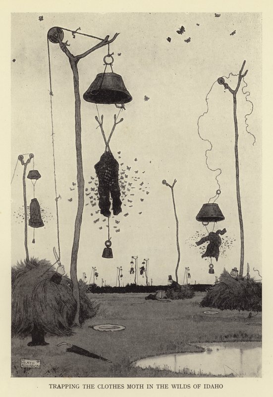 Fange tøjmøllen i Wilds of Idaho af William Heath Robinson