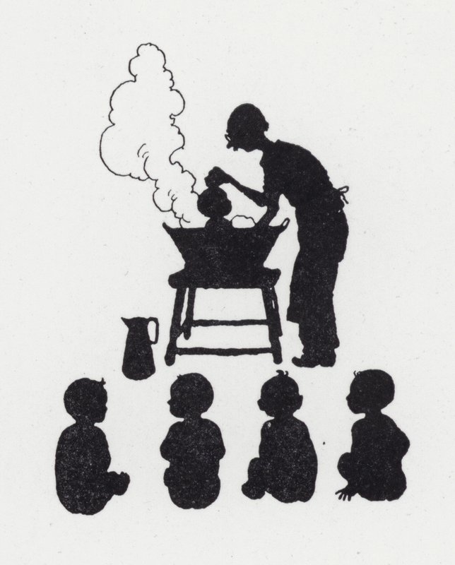 Vask babyer (litho) af William Heath Robinson