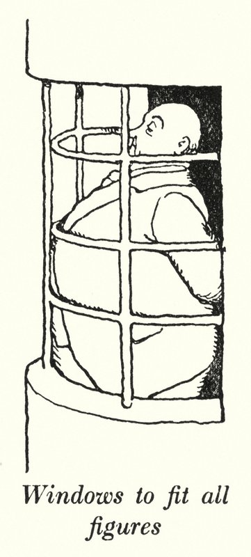 Vinduer, der passer til alle figurer (litho) af William Heath Robinson