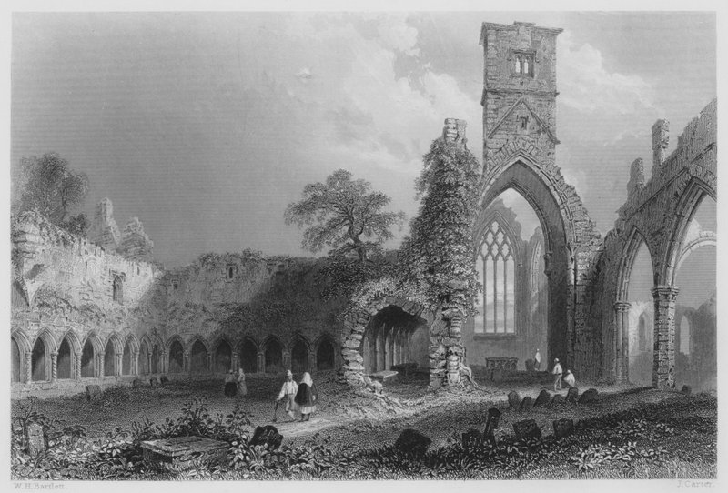 Abbey of Sligo (gravering) af William Henry (after) Bartlett