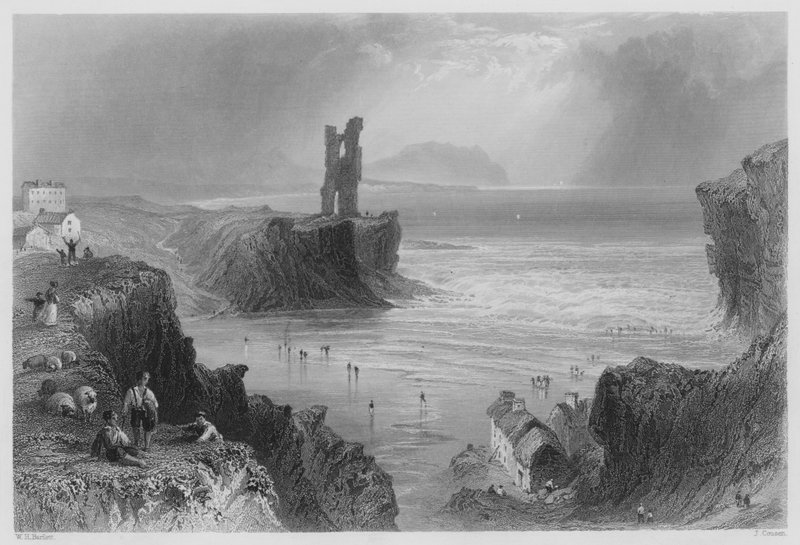 Ballybunnian (gravering) af William Henry (after) Bartlett