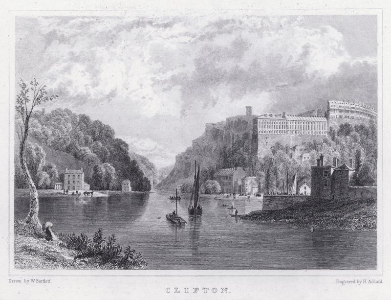 Clifton (gravering) af William Henry (after) Bartlett