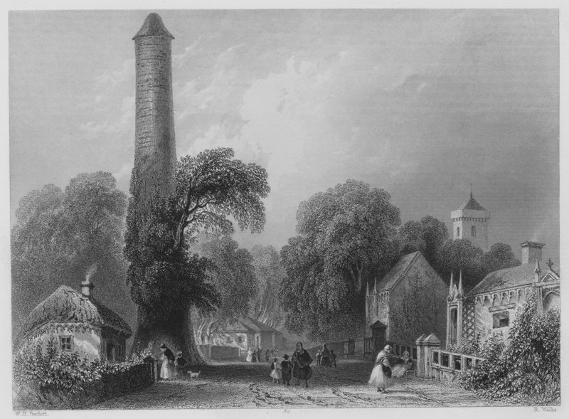 Clondalkin (gravering) af William Henry (after) Bartlett