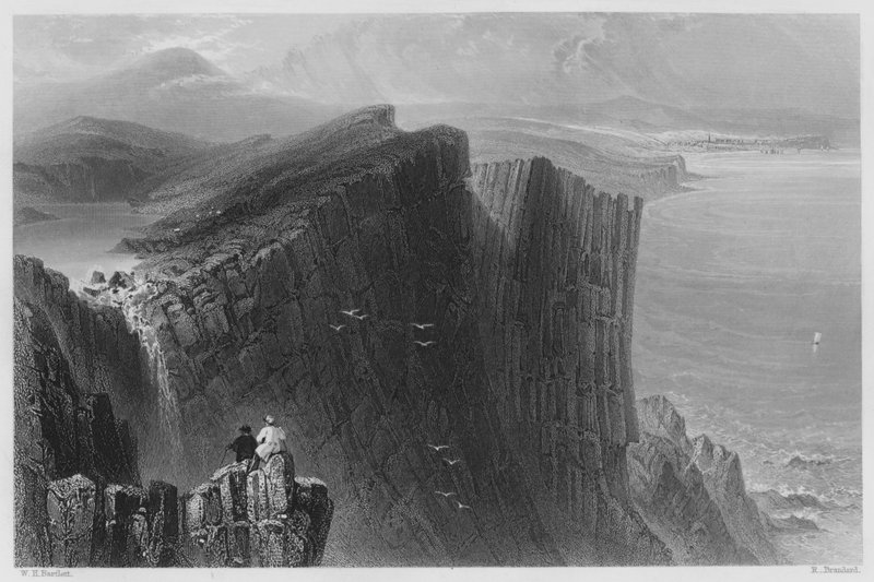 Fairhead, County Antrim (gravering) af William Henry (after) Bartlett