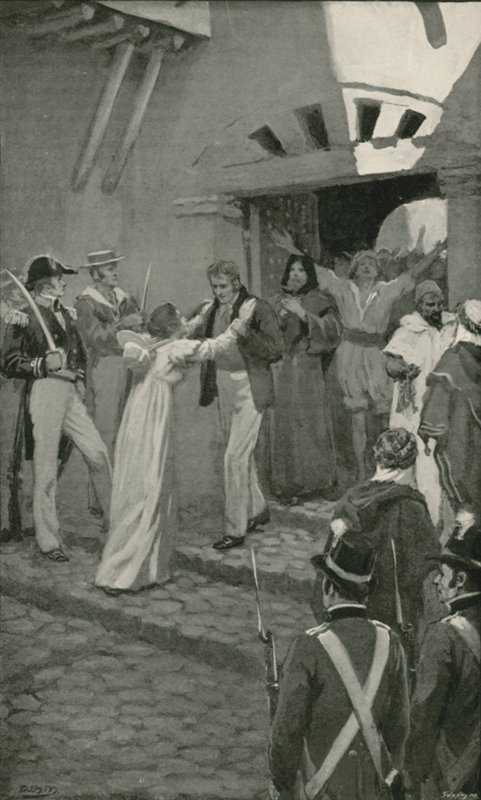 Befrielsen af kristne slaver ved Algier af en britisk flådestyrke (litho) af William Henry (after) Margetson