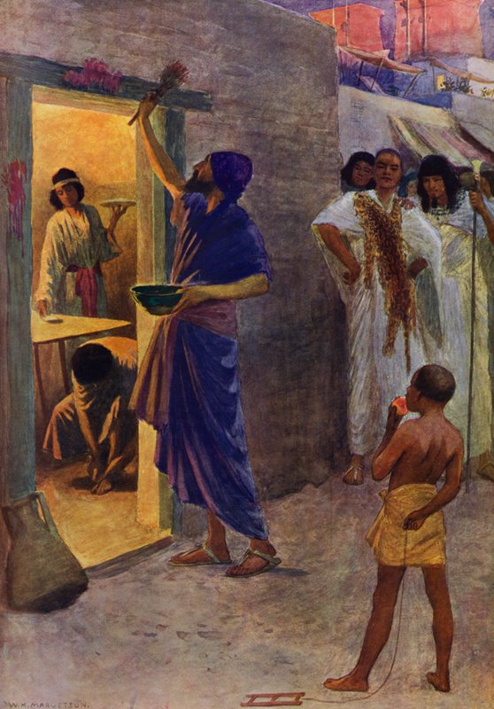 Den indstiftede påske (farve litho) af William Henry (after) Margetson