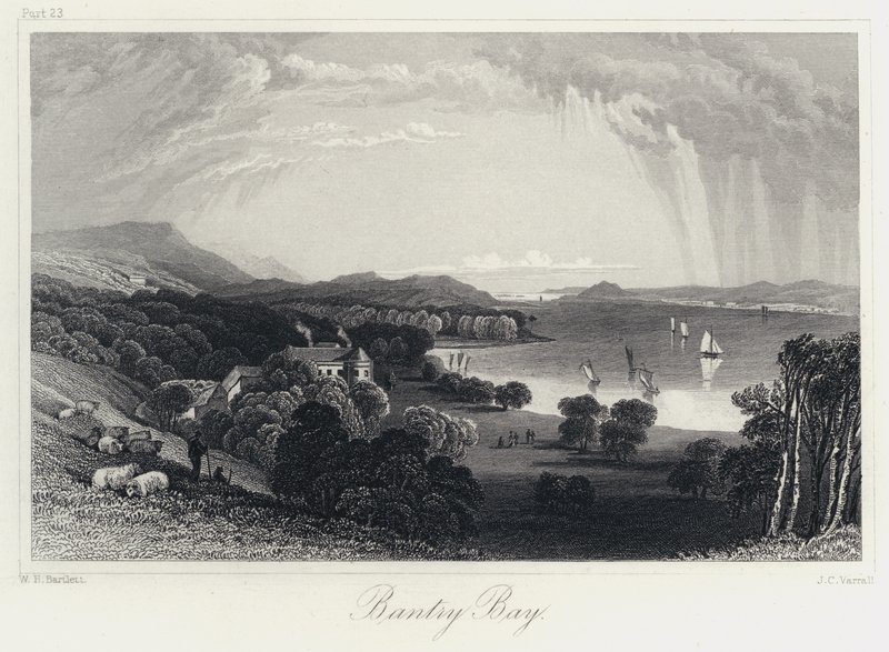 Bantry Bay (gravering) af William Henry Bartlett