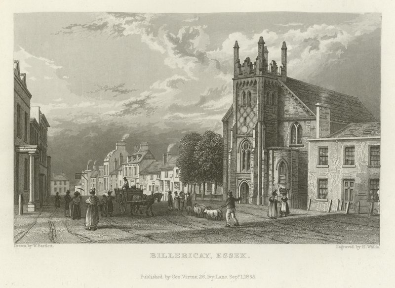 Billericay, Essex af William Henry Bartlett