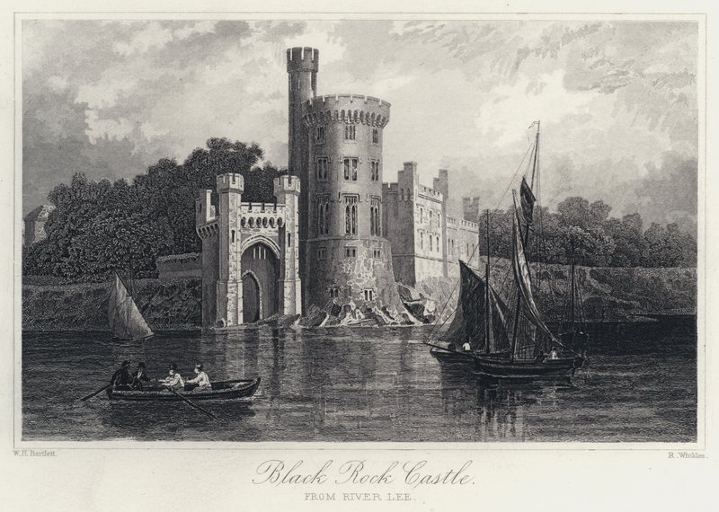 Black Rock Castle, fra River Lee (gravering) af William Henry Bartlett