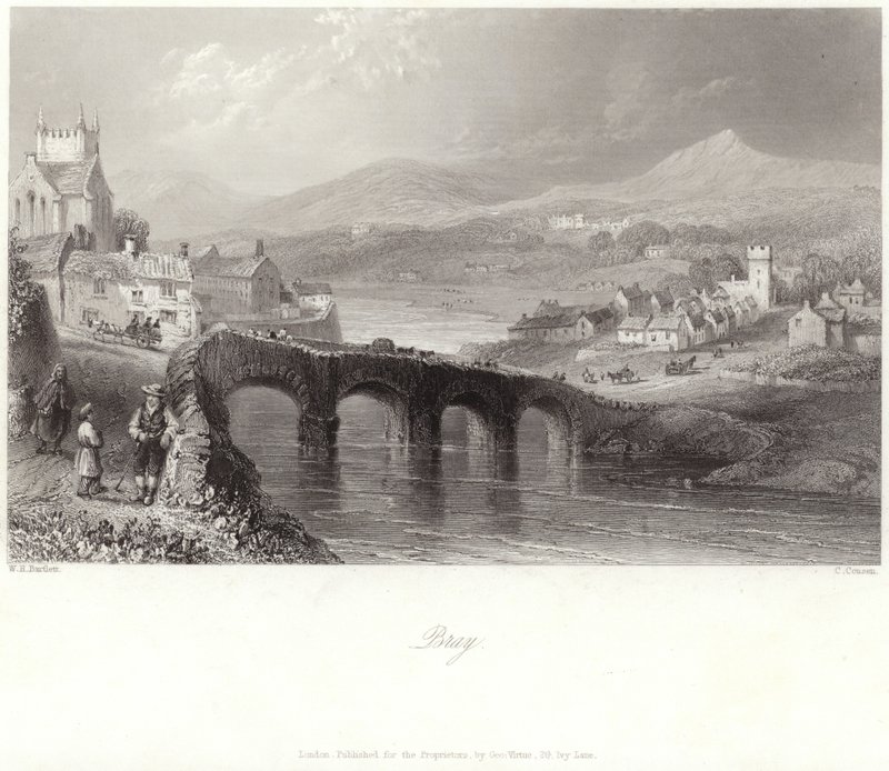 Bray i County Wicklow af William Henry Bartlett