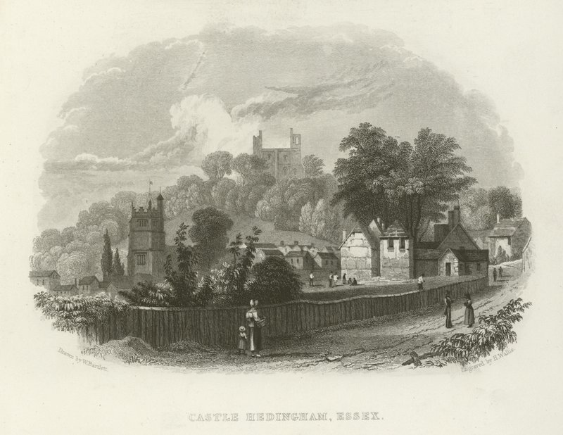 Castle Hedingham, Essex af William Henry Bartlett