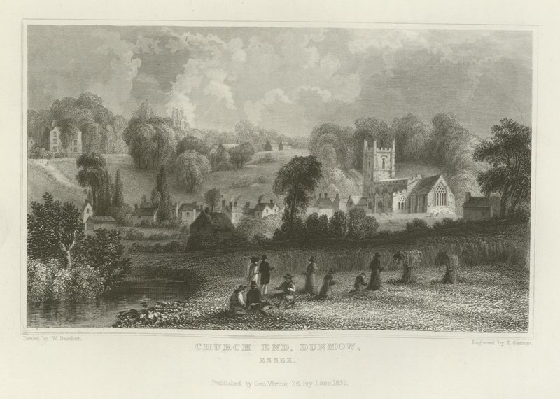 Church End, Dunmow, Essex af William Henry Bartlett