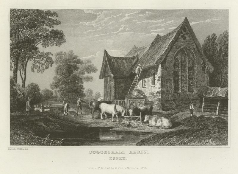Coggeshall Abbey, Essex af William Henry Bartlett