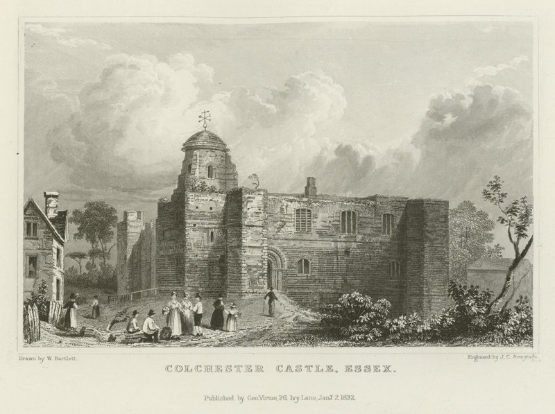 Colchester Castle, Essex af William Henry Bartlett