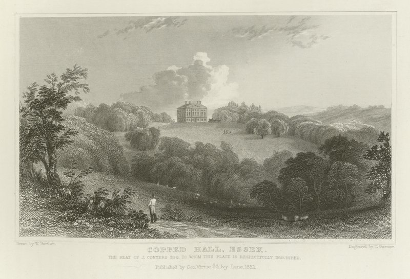 Copped Hall, Essex, sæde for J Conyers, Esquire af William Henry Bartlett