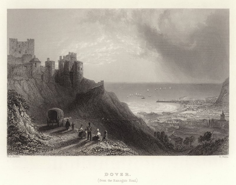 Dover, (fra Ramsgate Road) af William Henry Bartlett