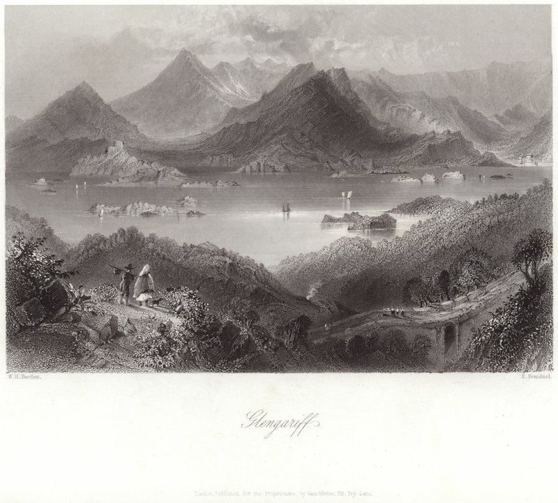 Glengariff i County Cork af William Henry Bartlett
