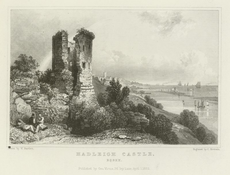 Hadleigh Castle, Essex af William Henry Bartlett