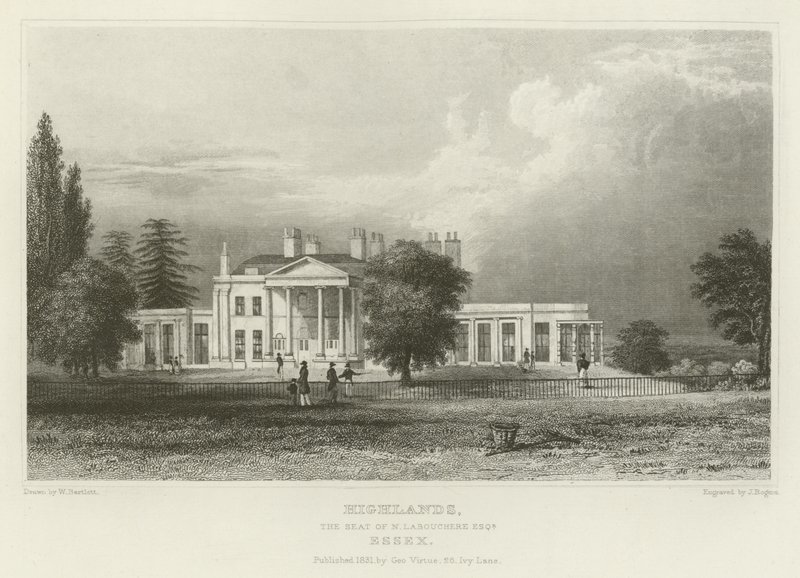 Highlands, sæde for N Labouchere, Esquire, Essex af William Henry Bartlett