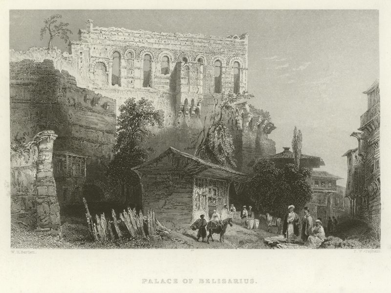 Belisarius-paladset, Konstantinopel af William Henry Bartlett