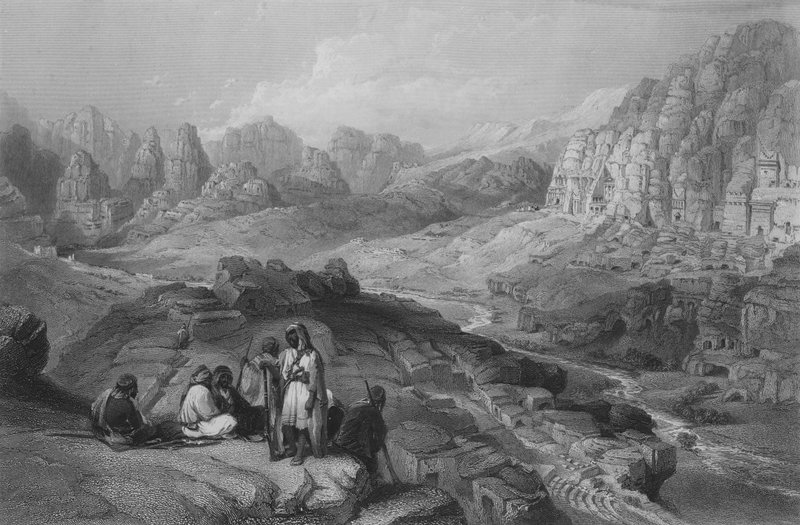Petra, Stedet for byen, Jeremiah XLIX af William Henry Bartlett