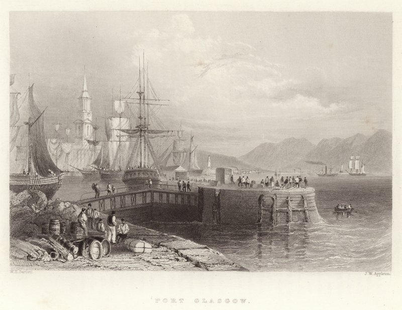 Port Glasgow af William Henry Bartlett