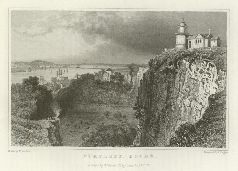 Purfleet, Essex af William Henry Bartlett